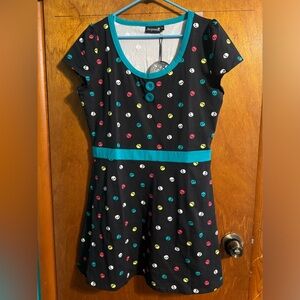 Sourpuss Beki skull print dress NWT xxl